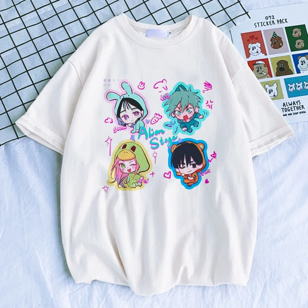 Alien Stage Top Tees Teen Classic Psychedelic 80s Trendy T Shirt Comfortable Digital Korean Clothes Trendy Vintage 2000s