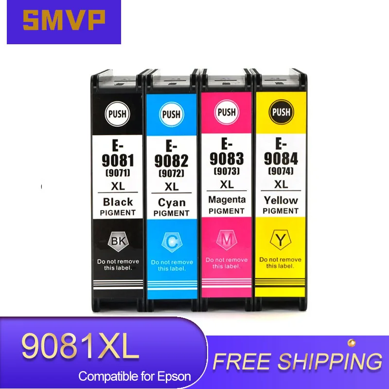 T9081 T9082 T9083 T9084 Premium Color Pigment Inkjet Ink Cartridge for Epson WorkForce Pro WF-6090DW 6590DWF Printer