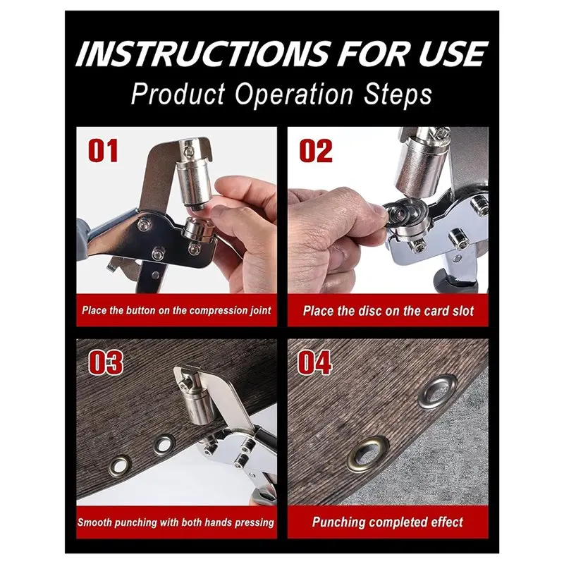 ABKY-Stainless Steel Grommet Kit 3/8 And 1/4 ( 10Mm And 6Mm) DIY Tarp Leather Ring Repair And Installation