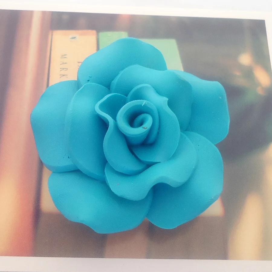 3pcs/lot 50/60mm Big Large Polymer Clay Artificial Rose Flower Accessories For Handmade Pendants Exaggerated Personal Ornaments