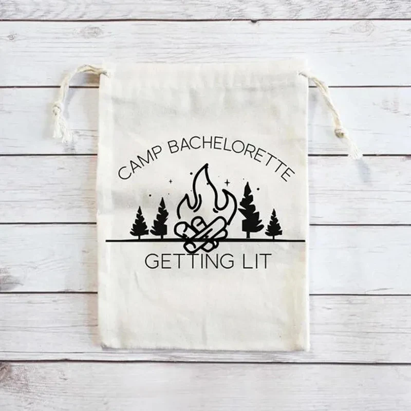 5pcs Getting Hitched Getting Lit hangover kit bag winter Camp Bachelorette hen Party Girls trip Bach Weekend bridal shower favor