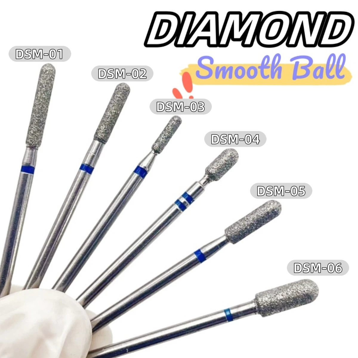 1 Stück Diamant-Nagelbohrer mit mittlerer Körnung, glatter Oberflächenabschluss, blauer Kreis, zum Entfernen abgestorbener Haut, für Nagelmaschinen, Nagelhautpflege