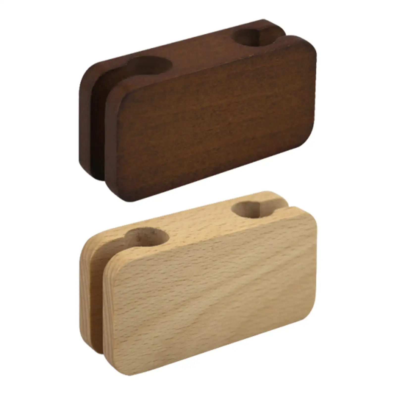 Modern Wooden Cord Holder Double Slot Cable Organizing Rack for Office Kitchen Desk Accessories Storage