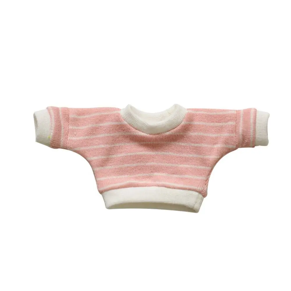 Cotton Doll Clothes Undershirt Stripe Hoodie Plush Doll Clothes 15cm Solid Color Doll Accessories No Attributes Doll Clothes