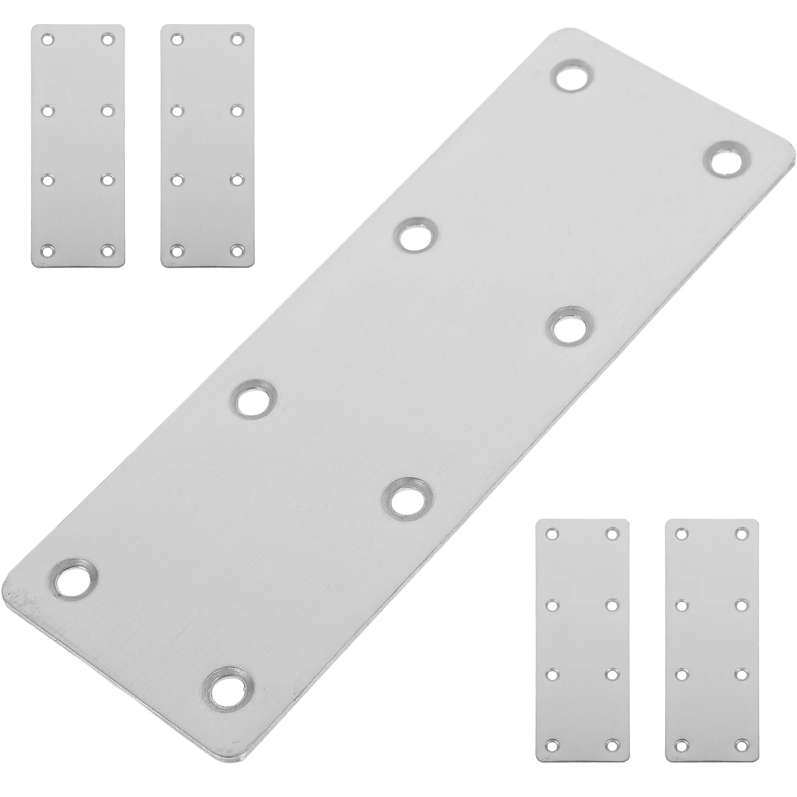 

5pcs Mending Plates For Wood Stainless Steel Flat Brackets With Holes Straight Metal Plate Fixing Corner Braces For Furniture
