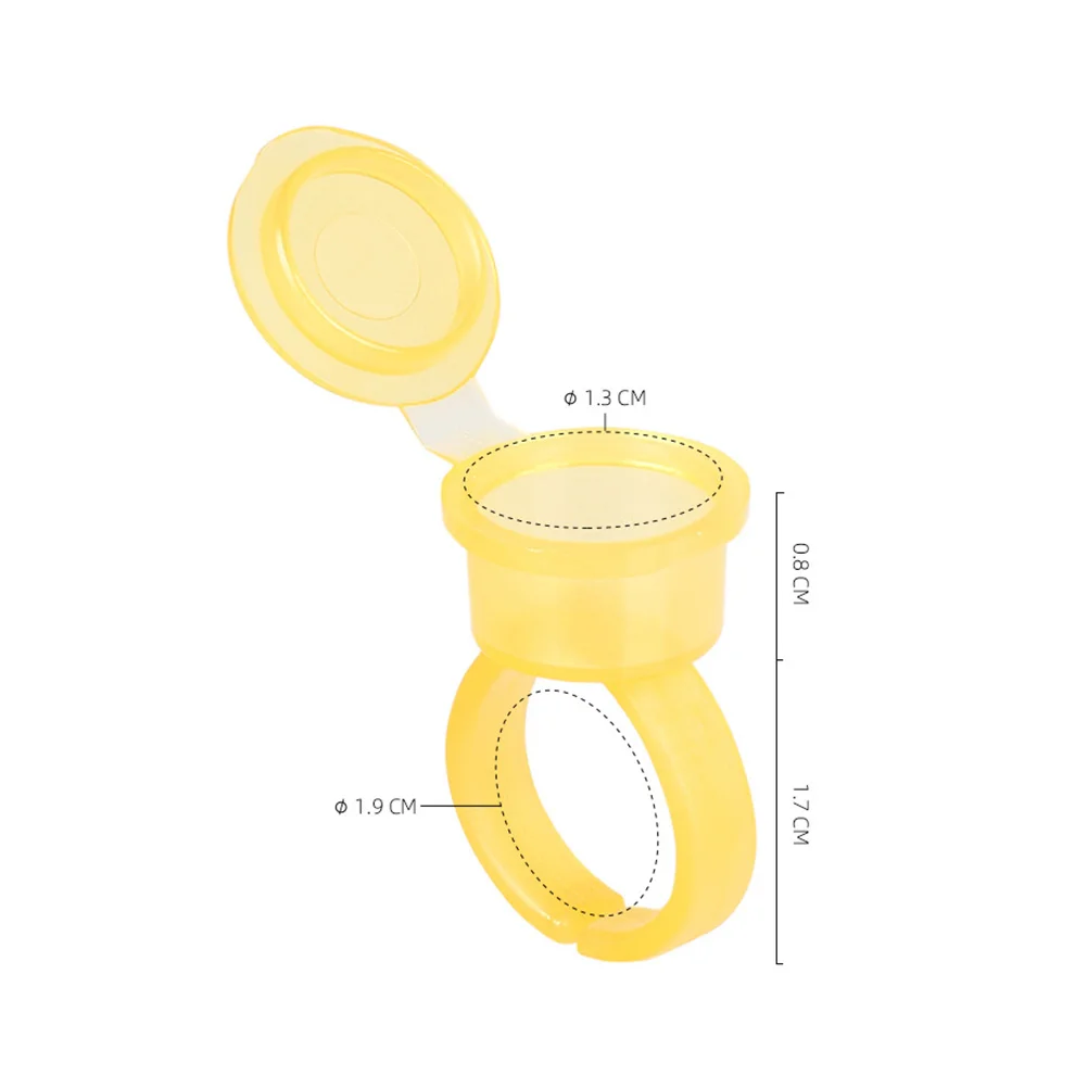 

Flexible Size Ink Caps 10pcs Microblading Pigment Holder Plastic Color Cup Lightweight Makeup Accessories