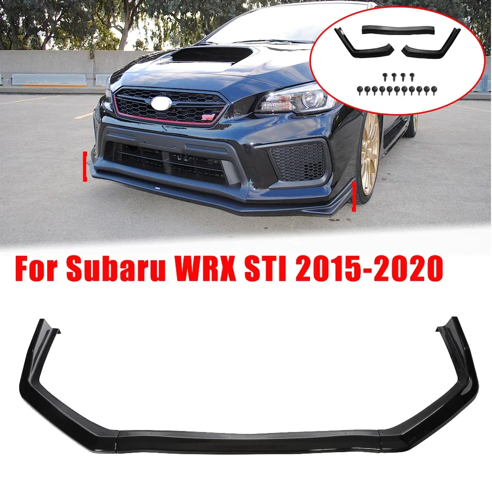 

Car Front Lower Bumper Spoiler Lip Diffuser for Subaru WRX STI 2015-2020 Gloss Black Front Bumper Lip Guard Protector