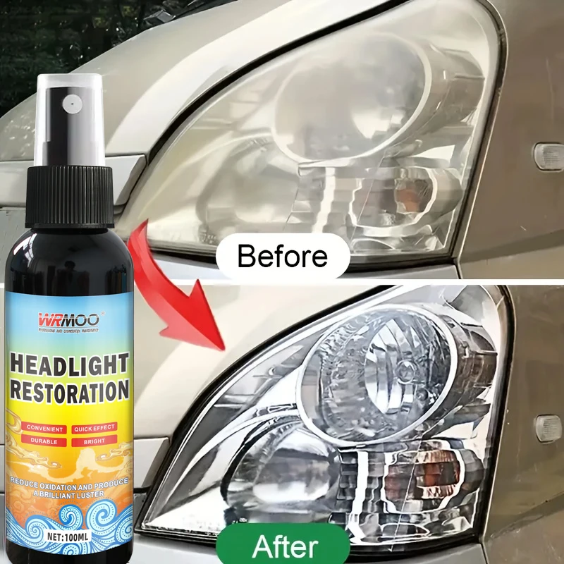 Car Headlight Restoration Cream – Removes Oxidation, Yellowing & Scratches, Restores Clear Clarity for All Vehicle Lights