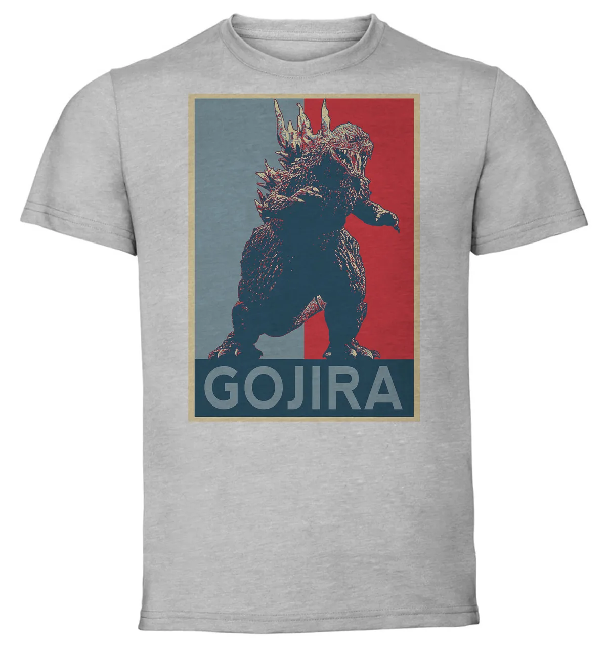 T-Shirt Unisex Grey Propaganda Kaiju Gojira