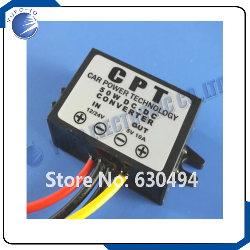 Free Shipping Car Led Display Power Supply 12V/24V to 5V 10A Car Power DC-DC power converters module
