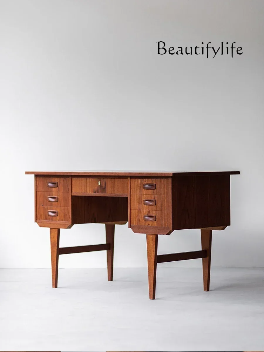 

OW Log retro desk writing desk living room study home medieval style