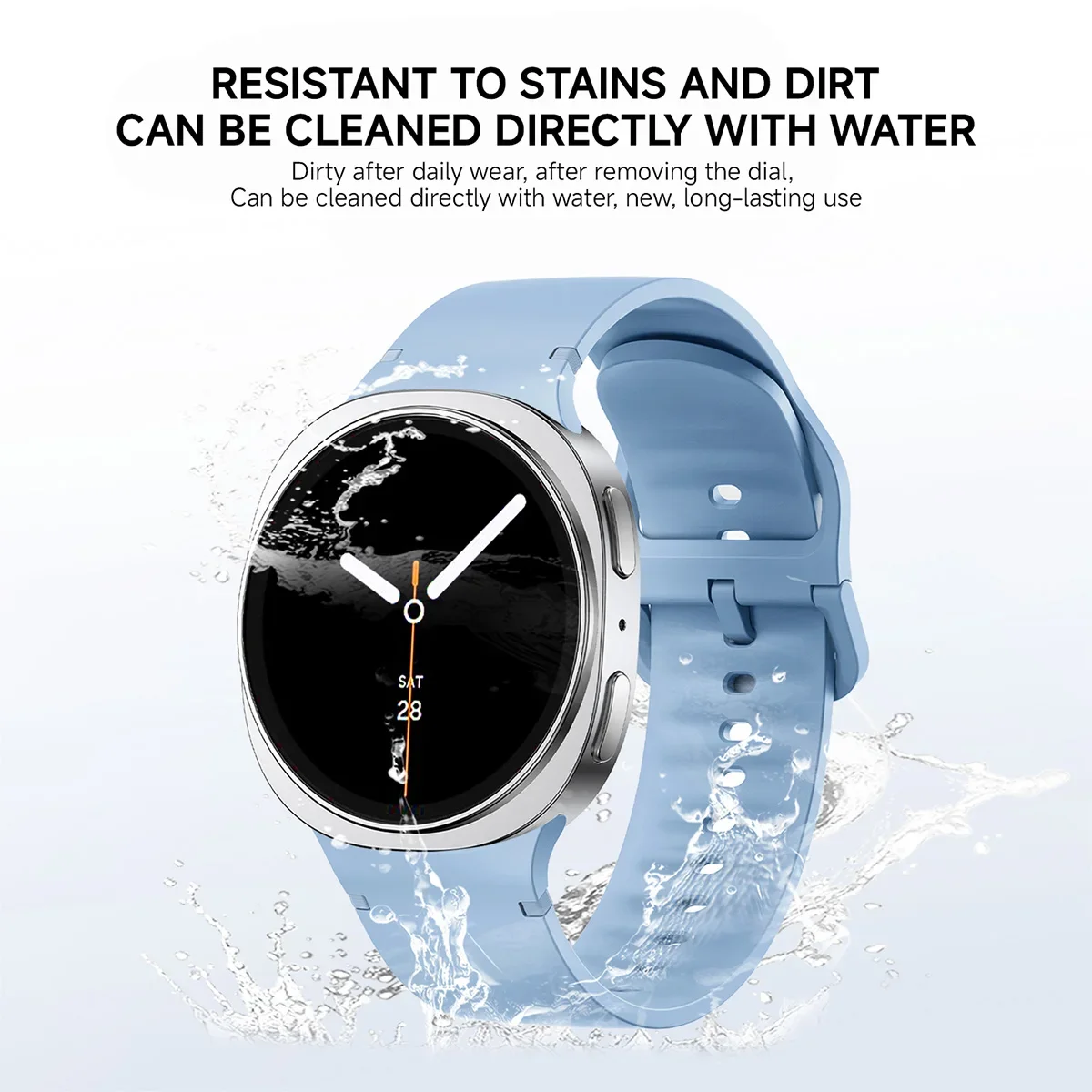 Sportarmband für Samsung Galaxy Watch 8 Classic 46mm Wasserdichtes Silikonarmband für Galaxy Watch 8/9 44mm 40mm Zubehör – Detail 6