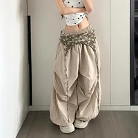 Designer Layering Cargo Pants Women Summer Lightweight Quick-Dry Jazz Dance Trousers Baggy Paratrooper Streetwear Wide Leg Pants - Image 3