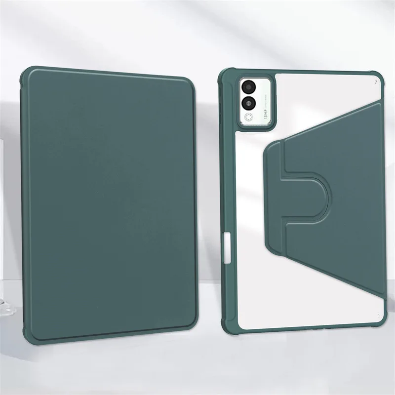 360 Rotation Acrylic Hard Case for Tecno MegaPad 11 2025 2024 T1101 11 inch with Pencil Holder