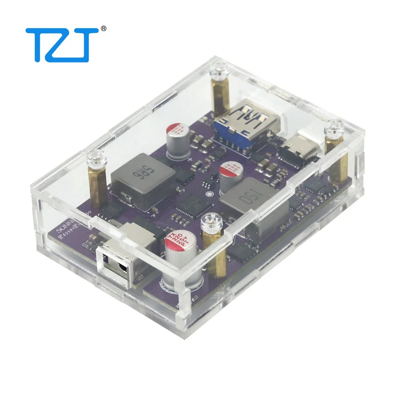 Módulo de carga rápida Buck Boost TZT 200W IP6559+IP6550 con carcasa acrílica compatible con PD2.0 y 3,0