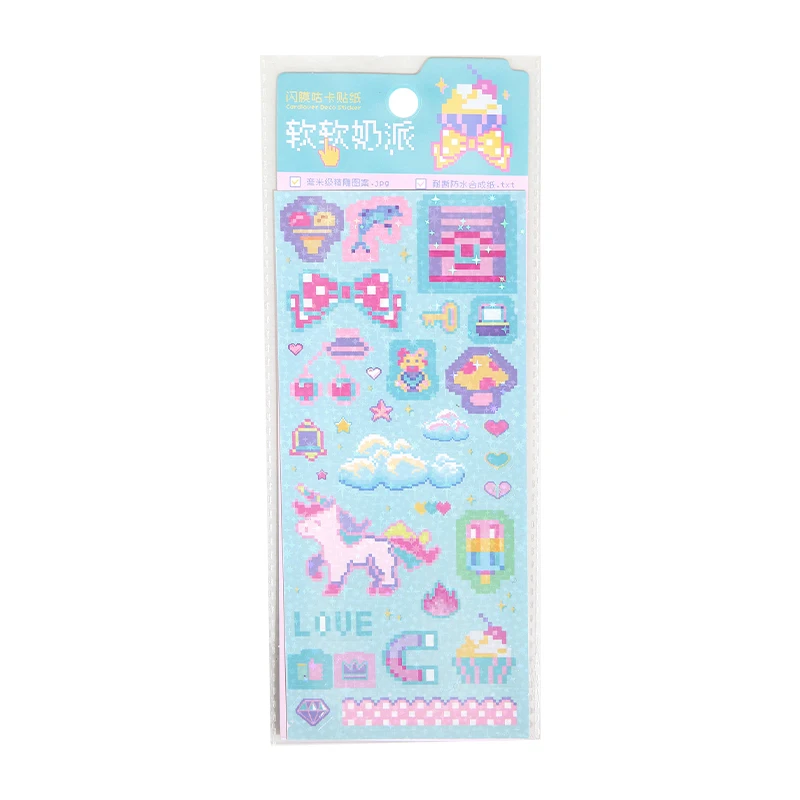 1pc Nette Pixel Candy Serie Dekorative Aufkleber Planer Journal Collage DIY idol karte Material Aufkleber Kawaii Koreanische Schreibwaren