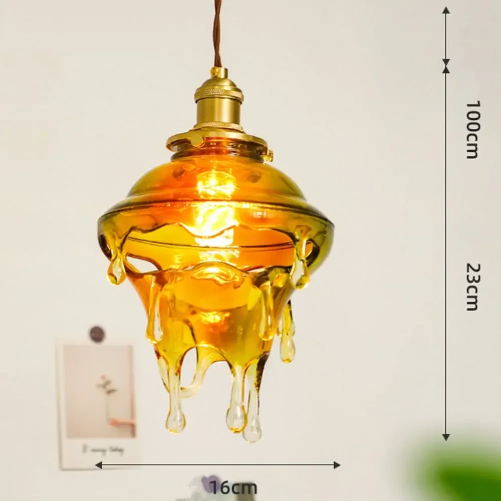 Lampu gantung tetes air elegan mewah lampu gantung dekorasi ruang makan dapur anak perempuan ruang tamu desain suspensi lampu liontin Salon