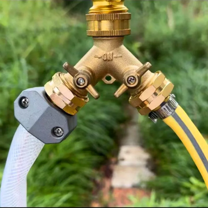 High-Quality Brass Y-Type Garden Hose Connector with Ball Valve for Splitting Watering Pipe Connector Fittings Hose Connector