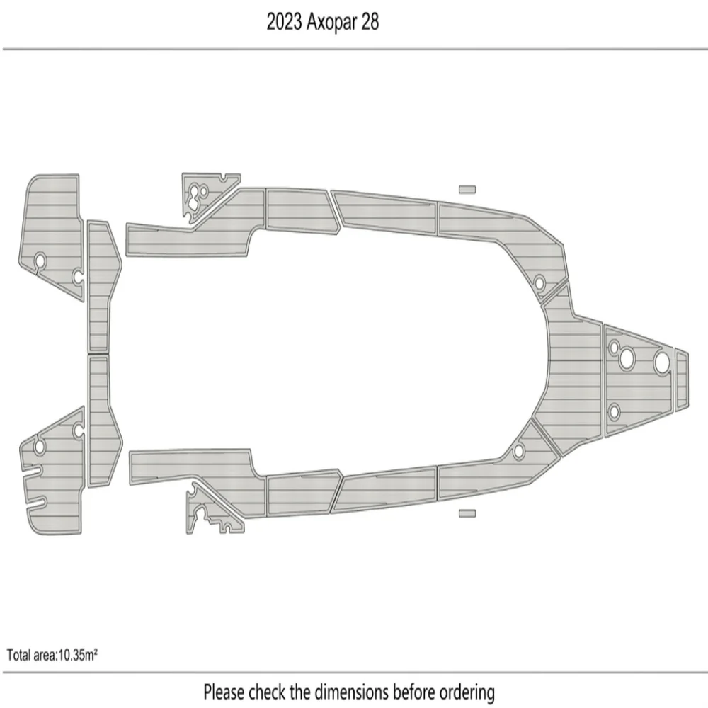 2023 Axopar 28 cockpit swimplatform 1/4” 6mm EVAFoam Faux teak floor SeaDek MarineMat Gatorstep Style Self Adhesive