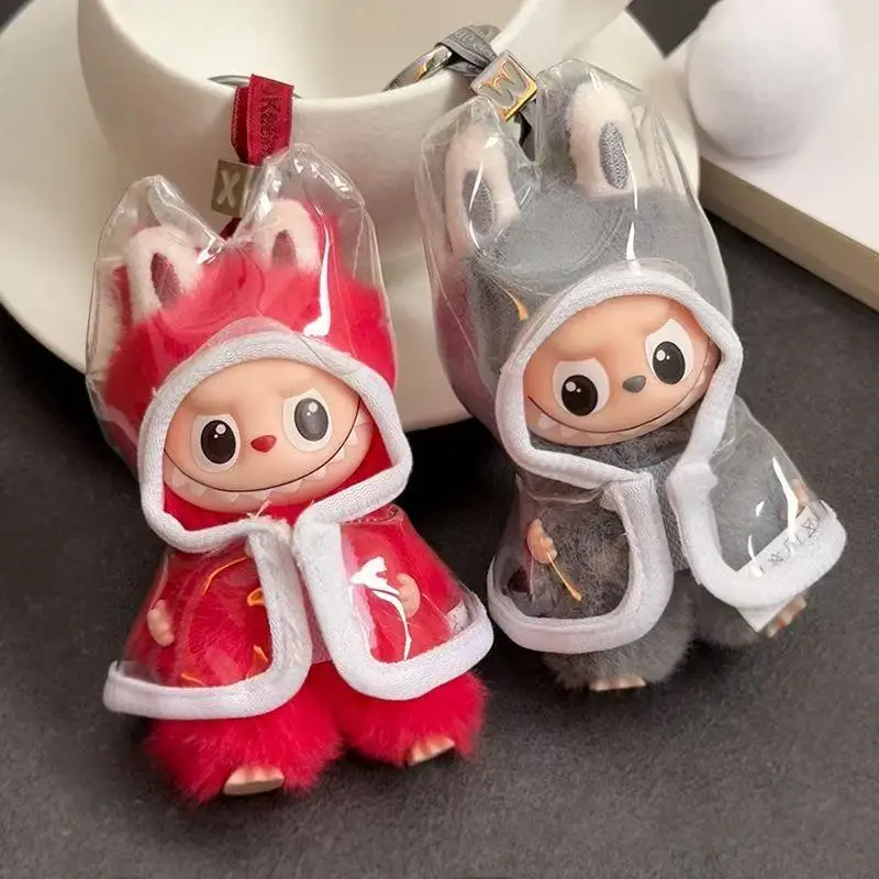 ل 10 سنتيمتر 4.0 ل Labubu صغيرة رائعتين أفخم دمية المفاتيح وتتسابق رقيق مقنعين نيسيي النحل و تمبورا المقلية الروبيان مجموعة الزخرفية #5