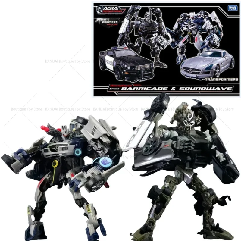 

In Stock Original TAKARA TOMY Transformed toys APS03 BARRICADE Soundwave Human Allience PVC Anime Figure Action Figures Model T
