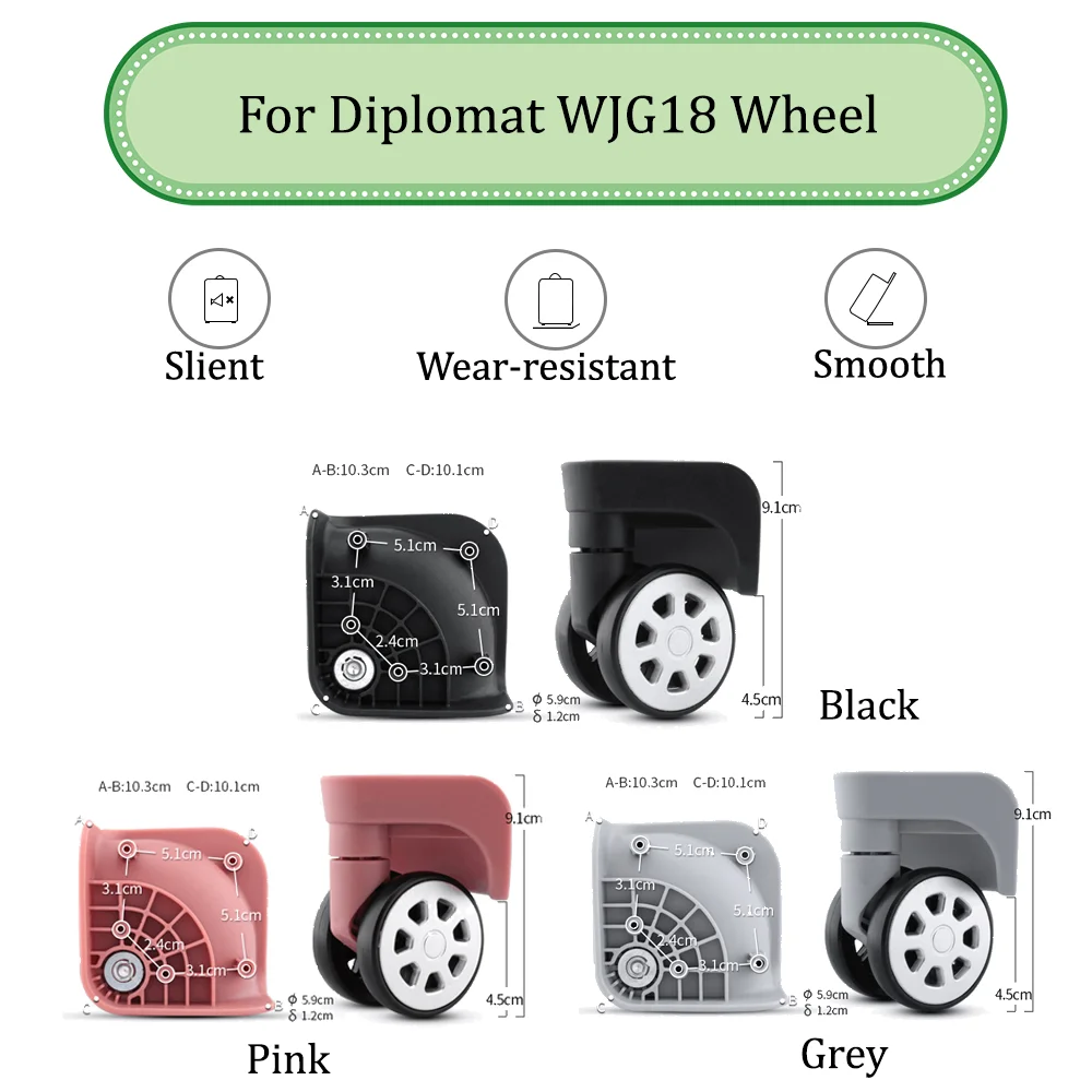 

For Diplomat WJG18 Universal Wheel Replacement Suitcase Silent Smooth Shock Absorbing Durable Convenient Accessories CasterWheel