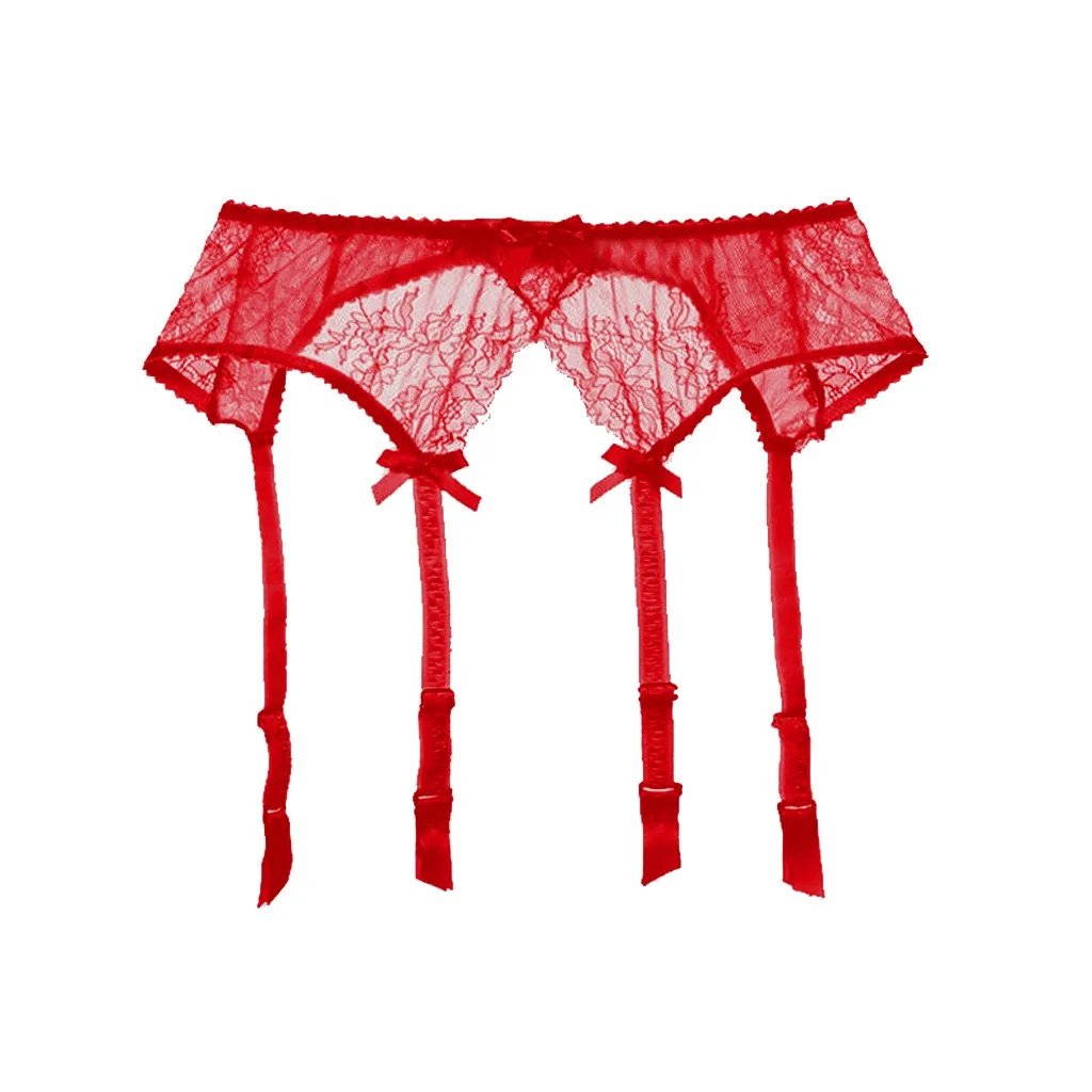 Saia elástica transparente de renda para mulheres, lingerie sexy, cinto exótico, suspensórios de liga femininos, meias, cueca de renda