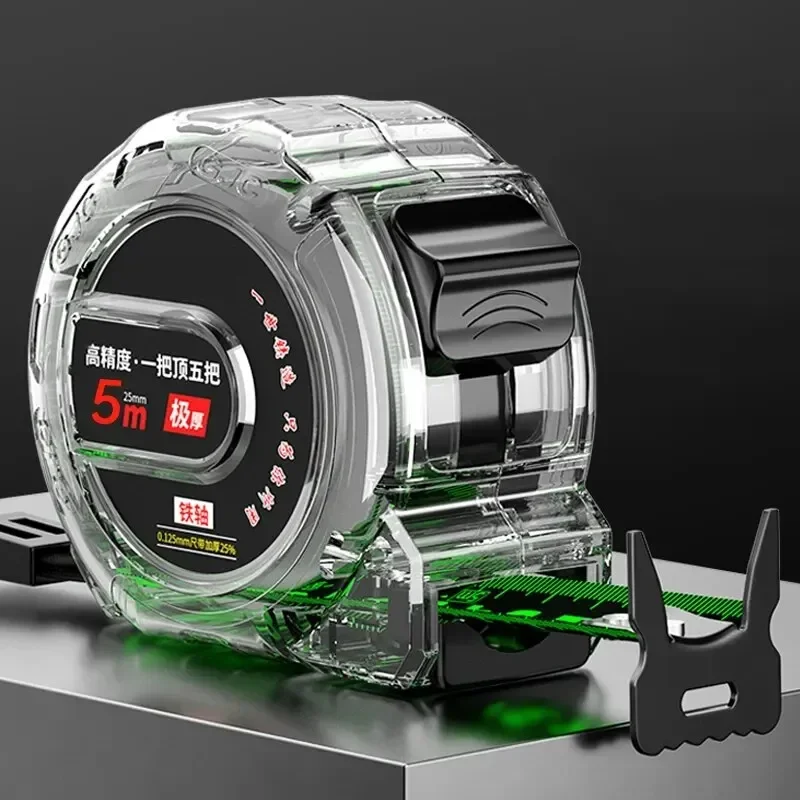 Misuratore di nastro da 5/7, 5/10 metri, scala bifacciale addensata di precisione, strumento di misurazione resistente all'usura, preciso e trasparente