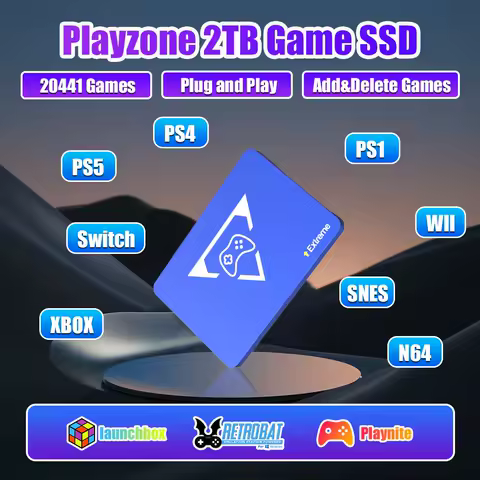 Playzone 2T Game SSD With 21400+Retro/PC Games Plug&amp;Play 3 System in 1 Game Console For PS5/PS4/PS3/Xbox/Switch/WII/SNES For PC