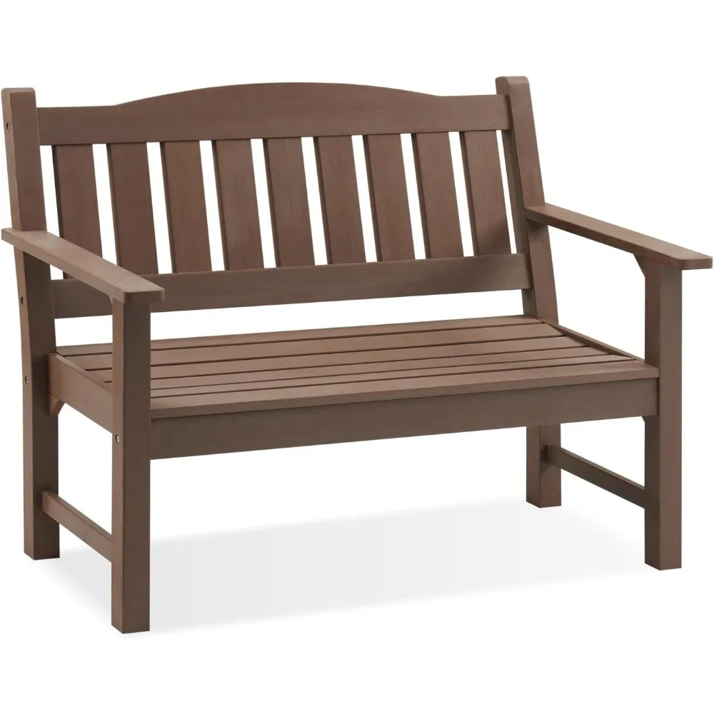 Outdoor Bench, Garden Bench Made of Poly Lumber, Patio Bench Suitable for All Weather