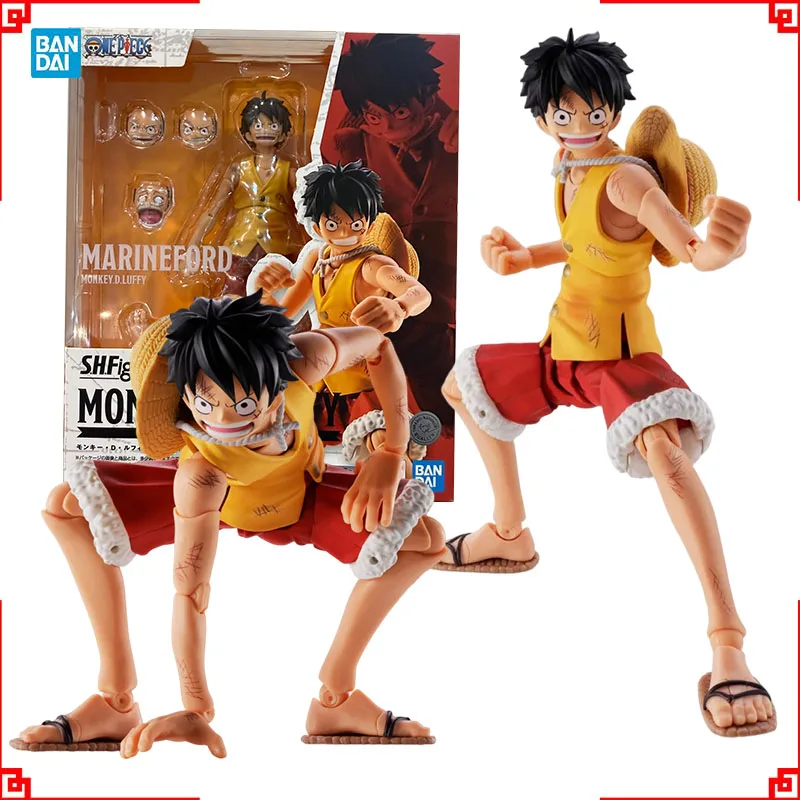 

Фигурка аниме One Piece от Bandai, SHF Луффи, серия Marineford War, высокоподвижная коллекционная модель, игрушка для мальчиков, подарок.