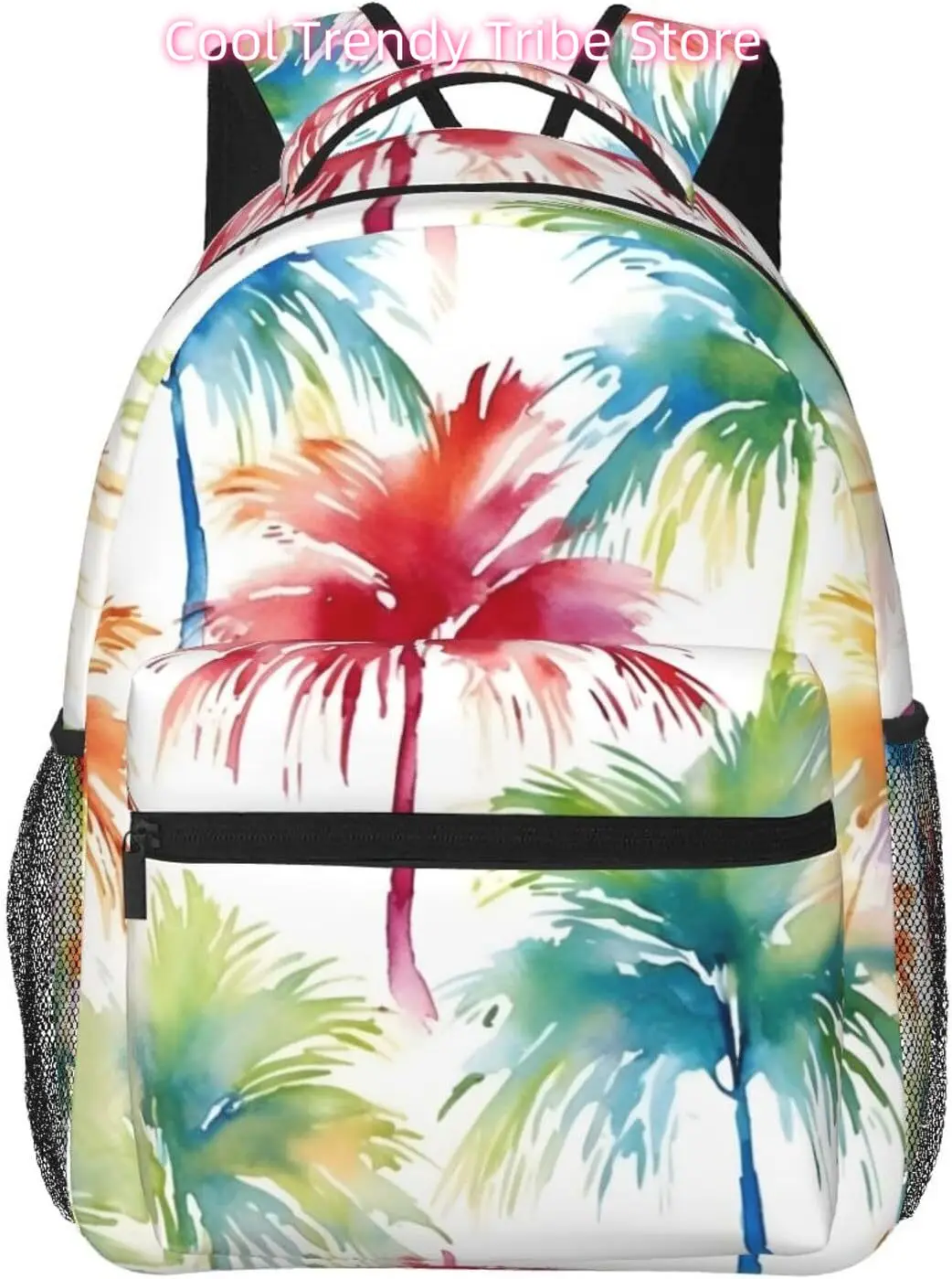 

laptop bag back to school Colorful Palm Tree Plant Lightweight Laptop Backpack Lightweight Multipurpose Travel Casual Daypack Un