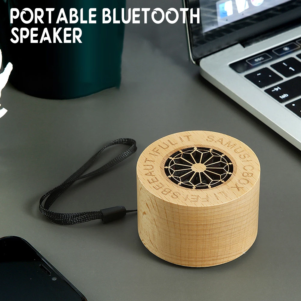 

Fashion Shaped Solid-Wood Wireless Speaker 3D Stereo Music Loudspeaker For Traveling Camping