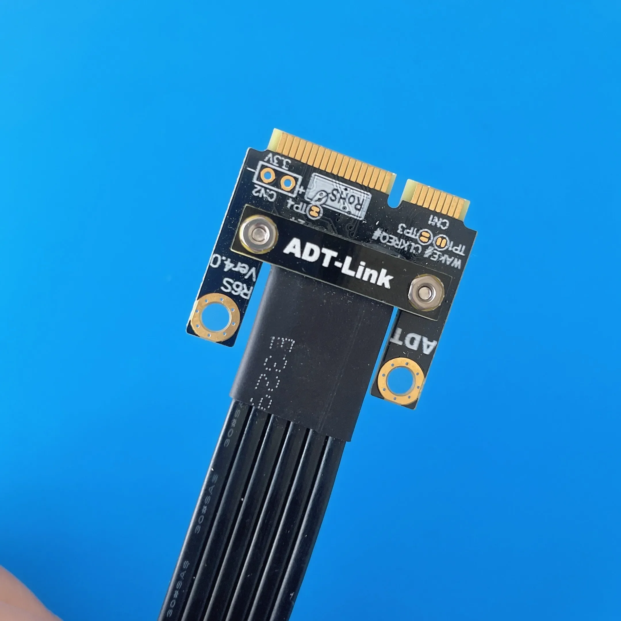 ADT Mini PCIE mPCIe (MiniCard) ke PCIe 4.0x8 PCI-E 8x kabel ekstensi adaptor Gen4 mini-pcie kabel pita dengan Sata Power