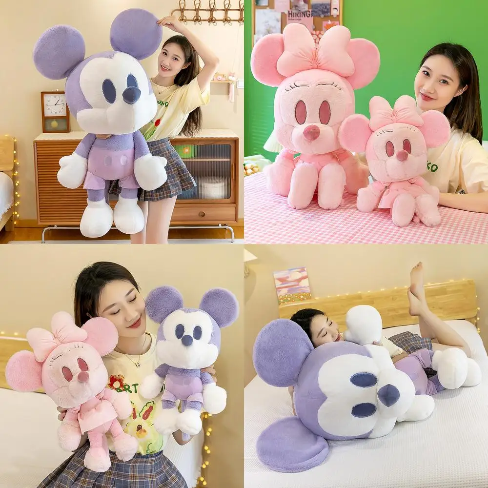 

Kawaii Mickey Minnie Plush Toy Couple Doll Stuffed Dolls Animal Kids Birthday Gift for Girls Soft Cuddly Pillow Pal Wholesale