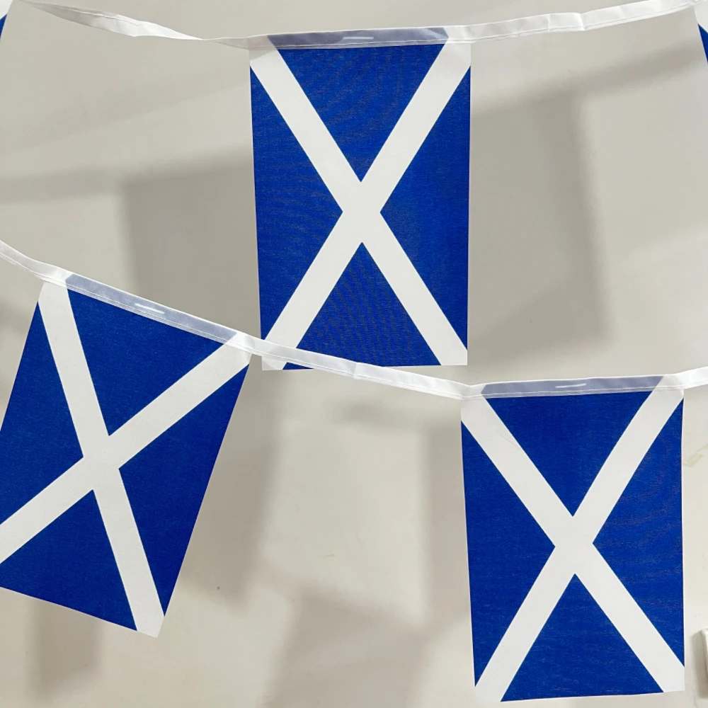 YIXIN 20 Pcs Scottish National Flags 14X21CM Hanging Bunting Banner Flag  Party Event Sports Celebration Decoration Home Decorat