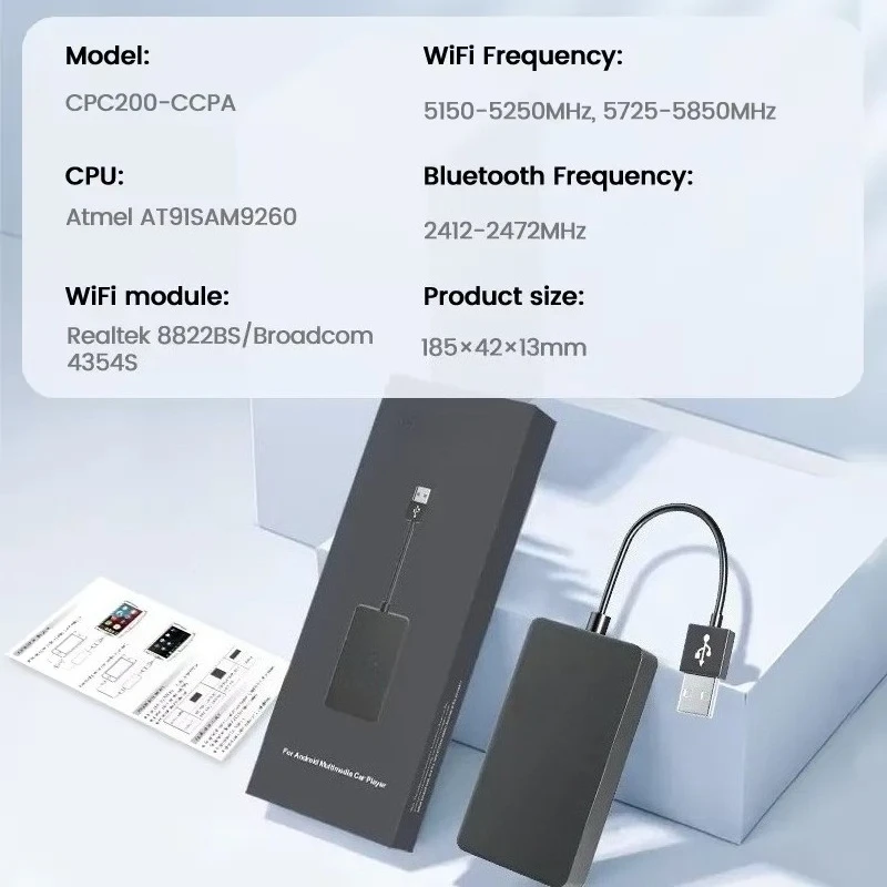 2026 Hot Sale Cars Accessories Carlinkit Ccpa Usb Dongle Wired to Android Auto Wireless Android Multimedia Carplay Ai Smart