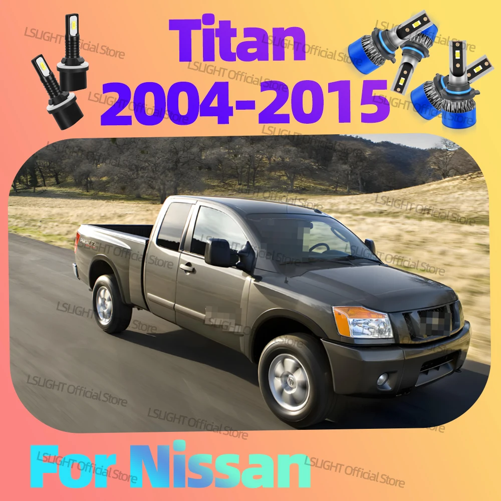 2/6x LED 3570 CSP Headlights 6000K Fog Lamp Bulbs For Nissan Titan 2004-2015 2005 2006 2007 2008 2009 2010 2011 2012 2013 2014