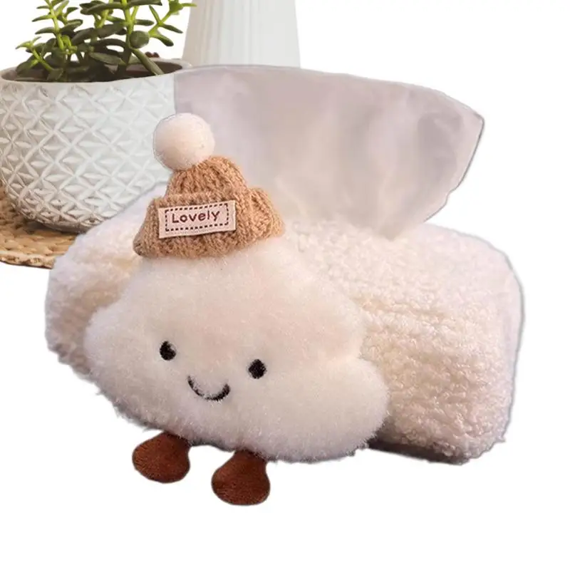 Car Tissue Holder Cute Cloud Design Car Armrest Box Tissue Holder Facial Tissues Organizer Tissue Box Cover Car Accessories