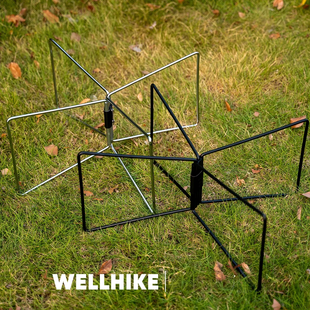 Outdoor Aluminum Box Stand WELLHIKE Large Capacity Camping Thermal Barrel Stackable Camping Chair Frame Portable Camping Gear