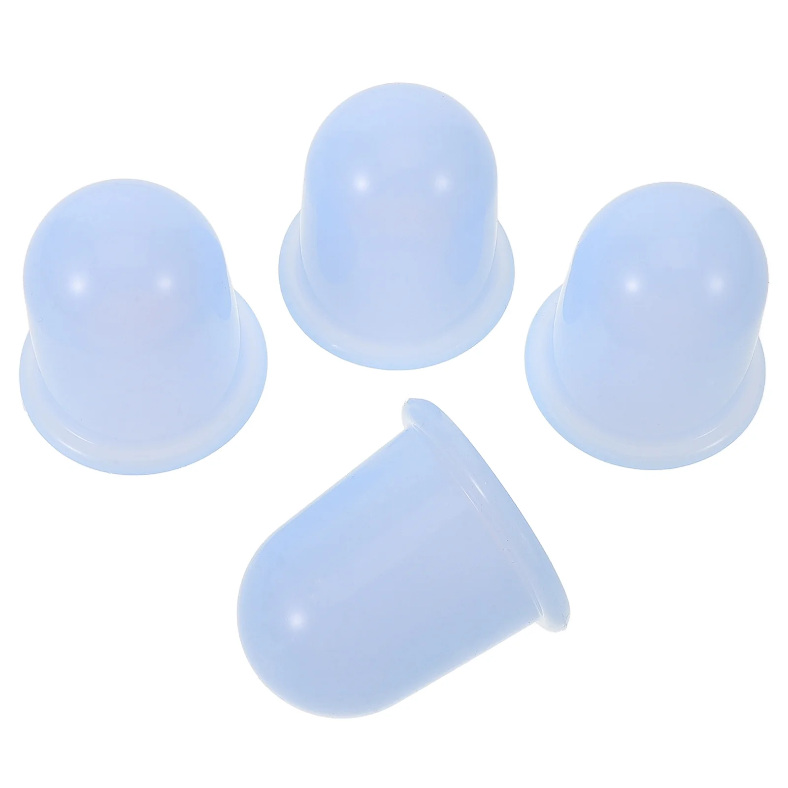 4 Pcs Silicone Cupping Massage Vacuum Device 4pcs (Blue) Therapy Massager Body Set for Suction Silica Gel Muscle Relaxation