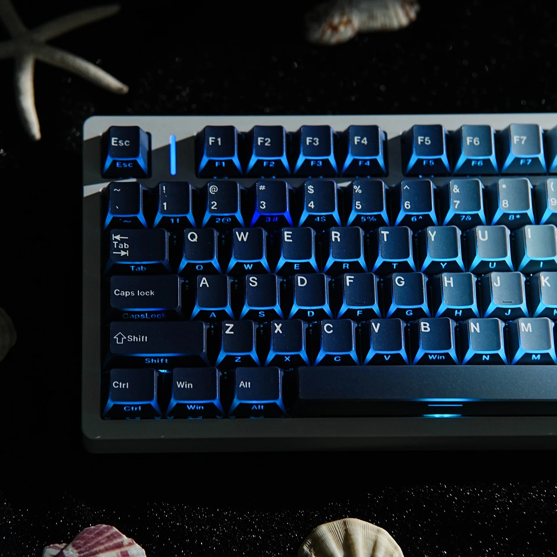 Hebrew Russian Spanish French UK German Korean Mechanical Keyboard Curved Edges Side Print Keycaps Cherry Profile PBT Keycap ISO