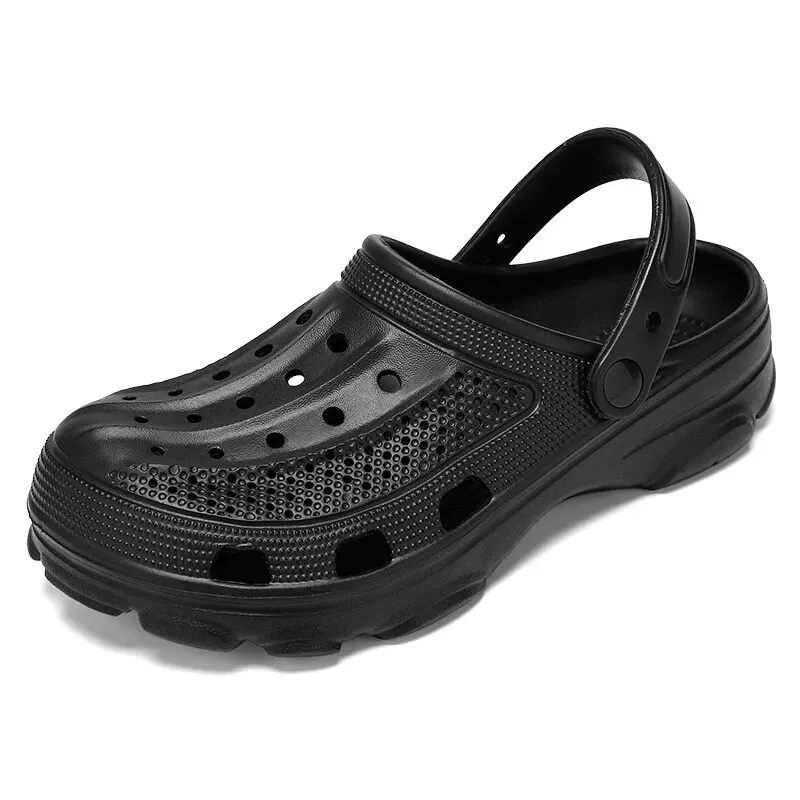 Men's Summer Beach Sandals, Clogs, Outdoor Casual Platform Sandals, Anti-Slippery, Light Weight