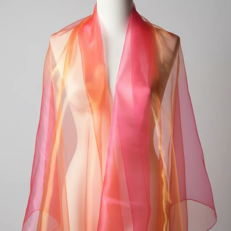 

Pre-cut Iridescent Two Tone Crystal Voile Sheer Organza Fabric, Glitter Gradient Tulle Fabric for Dress Skirt Party Decor Crafts