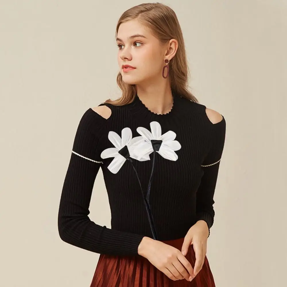 2 قطعة اكسسوارات مجوهرات القماش النسيج طوق زهرة اليدوية DIY بها بنفسك خياطة زهرة بروش دبابيس الدانتيل زهرة التلبيب دبابيس حفل زفاف