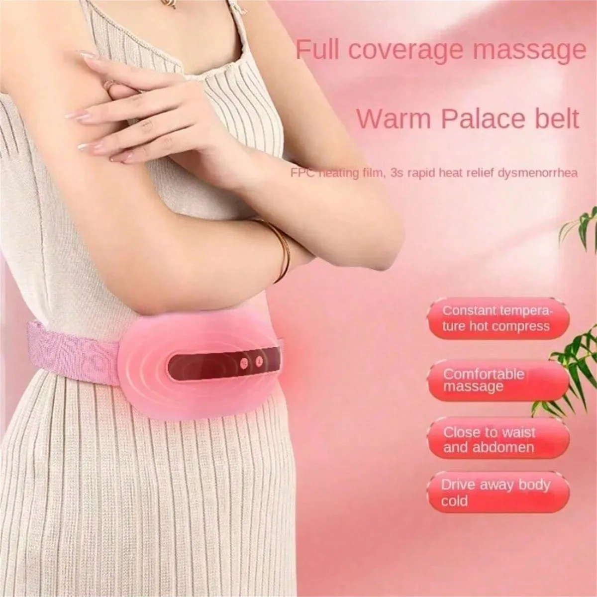 

Menstrual Heating Pad For Cramps,Portable Heating Pad With 4 Heat Levels And 4 Vibration Massage Modes