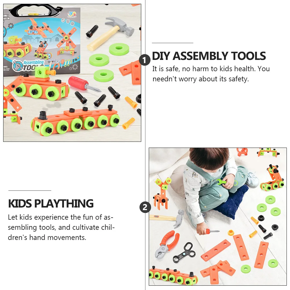 1Set Kinder Montage Mutter Schraube Kombination Pädagogisches DIY Tool Kit für Entwicklung Praktische Lernen Kinder
