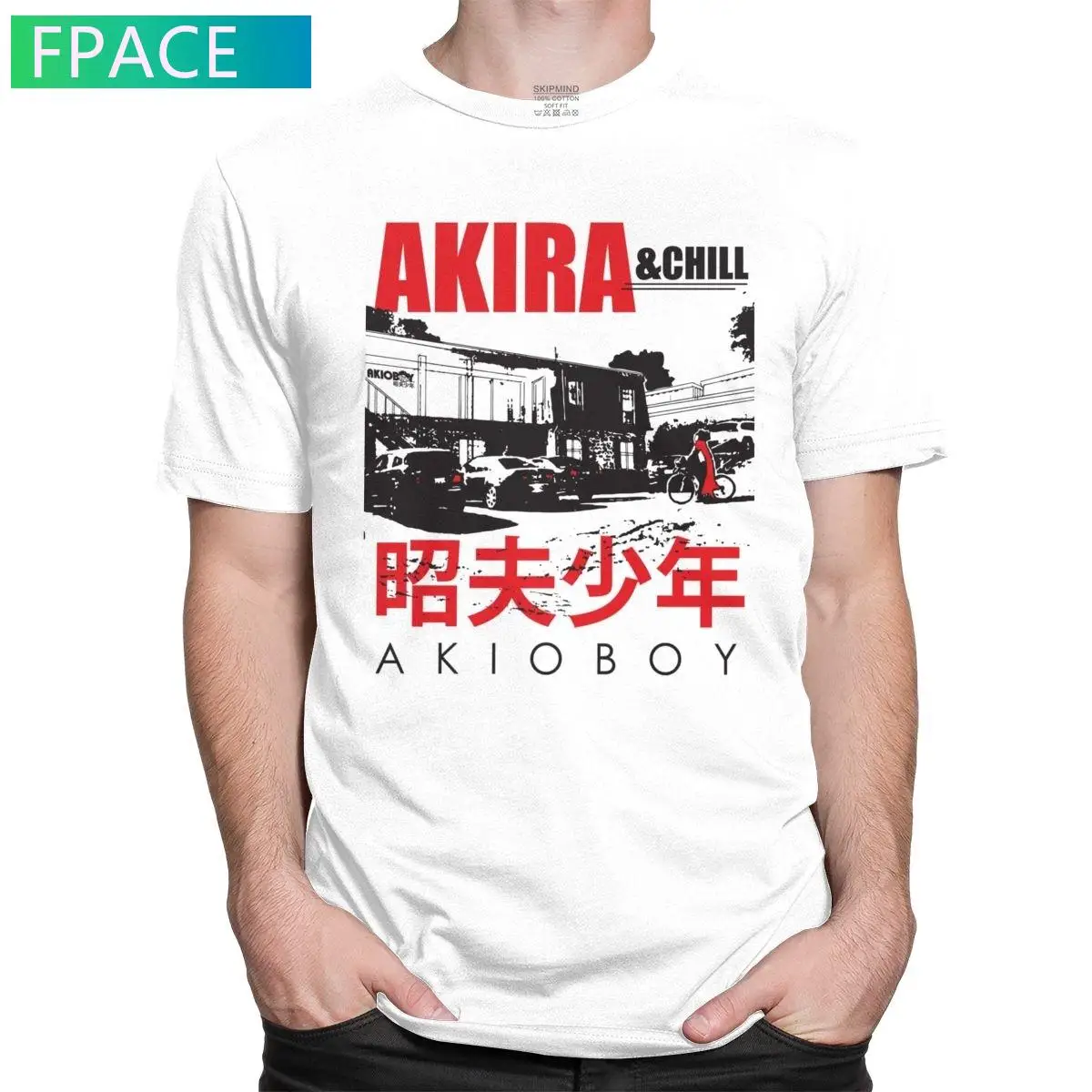 1988 Akira Shotaro Kaneda T Shirt Men Cotton Graphic T-shirt O-neck Short Sleeved Anime Movie Neo Tokyo Tee Top Fans Apparel