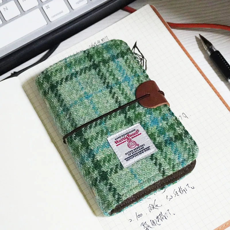 Harris Tweed M5 Loose-leaf Notebook Diary Vintage Memo Pad Portable Mini Planner Student Planner Small Notebook Easy to Carry