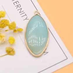 Natural Crystals Stone Pendant Rose Quartz Amazonite Agate Charms for Jewelry Making DIY Necklaces Earrings Accessories